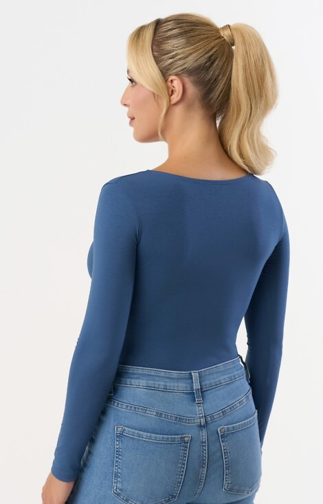 Manati Długi rękaw Bluzka damska Babell - denim