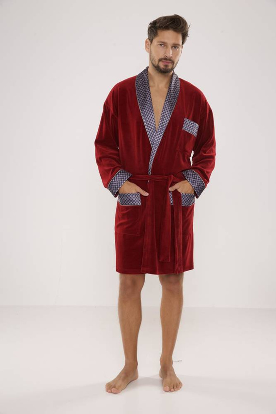 772 Bonjour pánský forexový župan - bordó