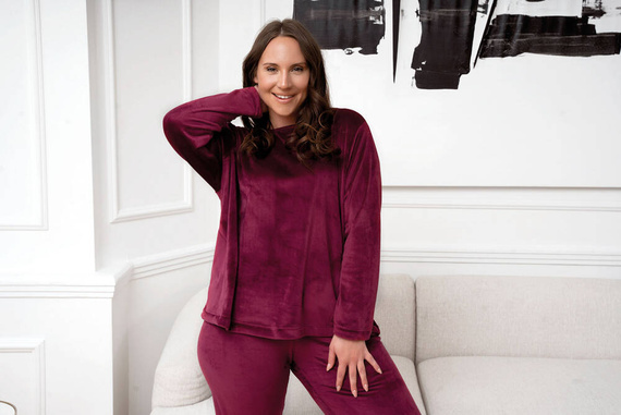 Akara Dámská souprava Italian Fashion - vínová