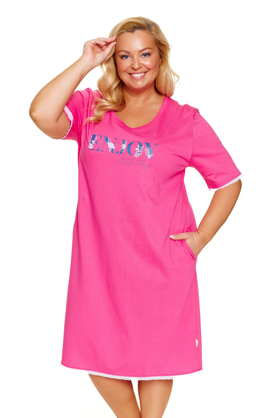7327 Noční košile Doctor Nap Peony Plus Size, bavlna