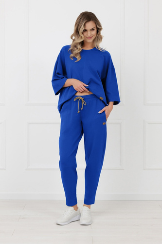 Tepláky Kaori Italian Fashion bavlna-kobalt