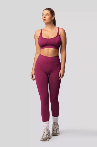 Legíny push-up Spaio PRO vysoký pas krycí tvarující red wine