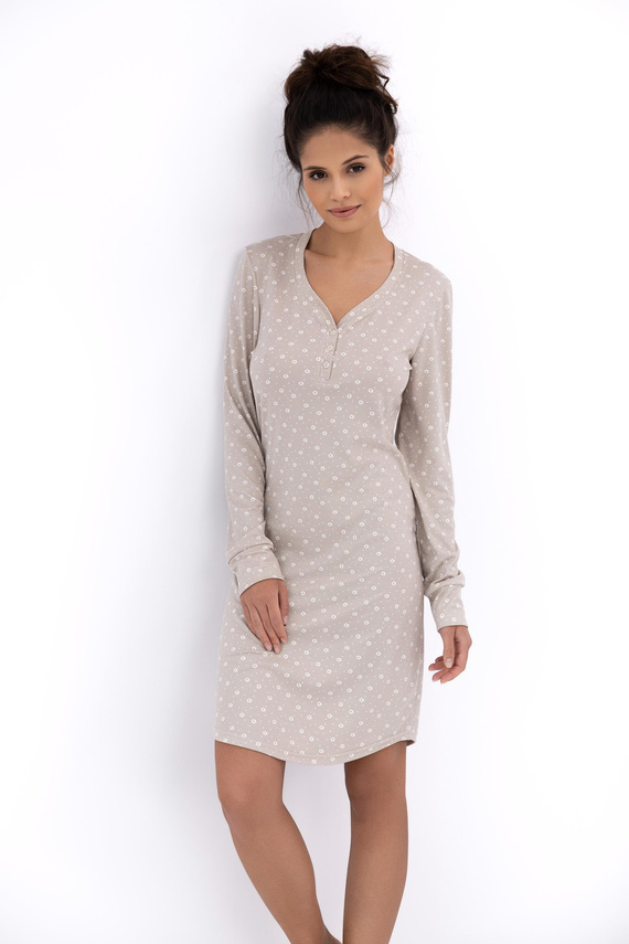 Noční košile Baylee Sensis - dámská, květinová, s knoflíky