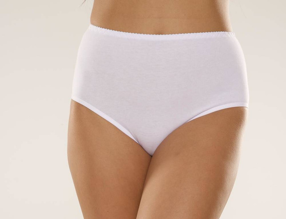 018 Sara Kalhotky s vysokým pasem De lafense - bílé