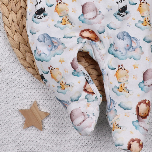 ABN-5607 Little Dreamers Nini baby rompers z organické bavlny - bezniklové patentky, hypoalergenní, polská výroba