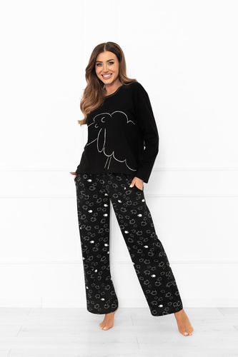 Dámské pyžamo Bonnie - bavlna, dlouhý rukáv, dlouhé kalhoty, ovce Italian Fashion