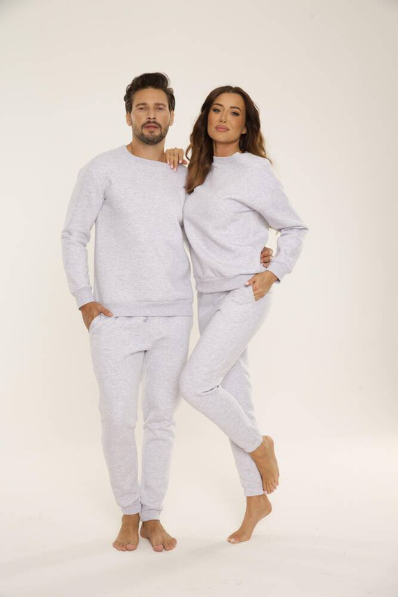 813 Indigo Pánská tepláková souprava De Lafense - světlý melír