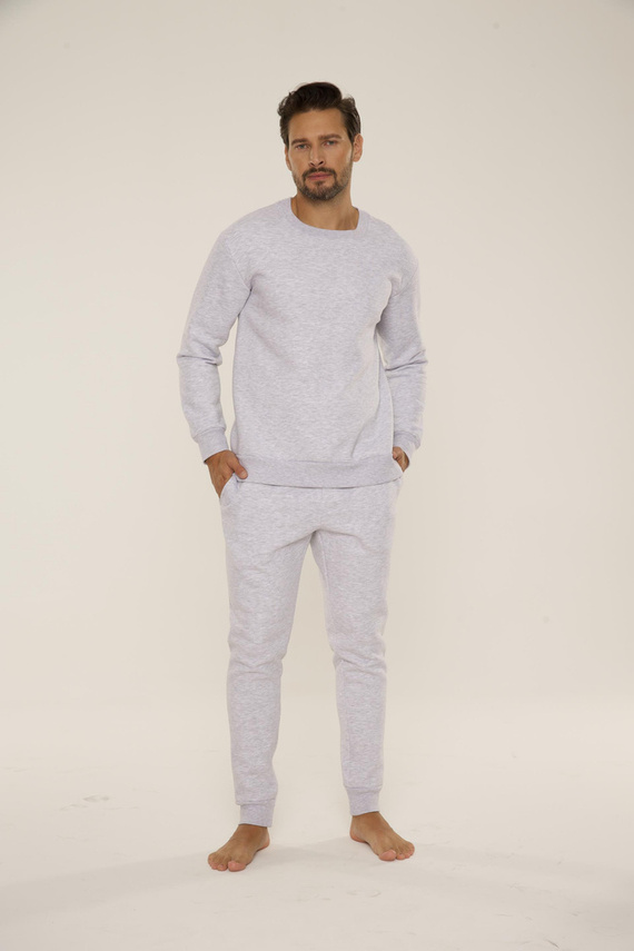 813 Indigo Pánská tepláková souprava De Lafense - světlý melír