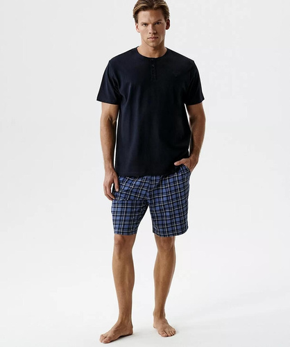 NMP-401 Letní Pánské Pyžamo 100% Bavlna Peach Effect