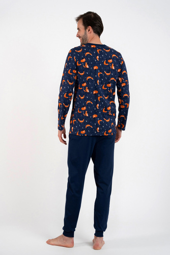 Witalis Pánské pyžamo s dlouhým rukávem, dlouhé kalhoty Italská móda