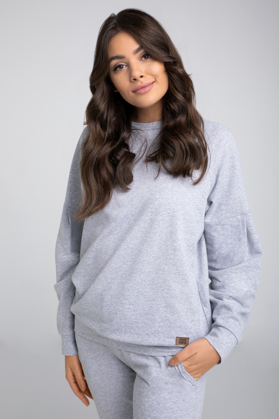 Parma Dámský komplet s dlouhým rukávem, kalhoty Italian Fashion - šedý