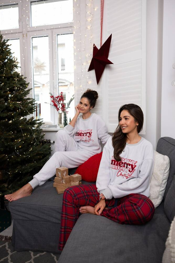 Gween Soft/Flanelové dámské pyžamo Sensis - šedé