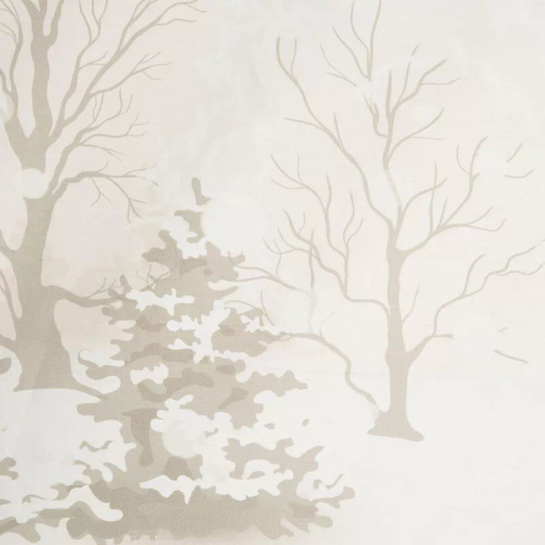 Vánoční povlečení se sněhovými vločkami v bílé zimní krajině z mikrovlákna Eurofirany - měkké, lehké a snadno udržovatelné, se zapínáním na zip