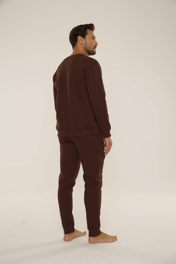 813 Indigo Pánská tepláková souprava De Lafense - čokoládová