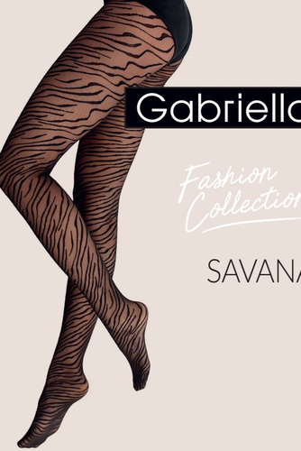 Punčochové kalhoty Gabriella Savana 20 den zebra tenké stylové