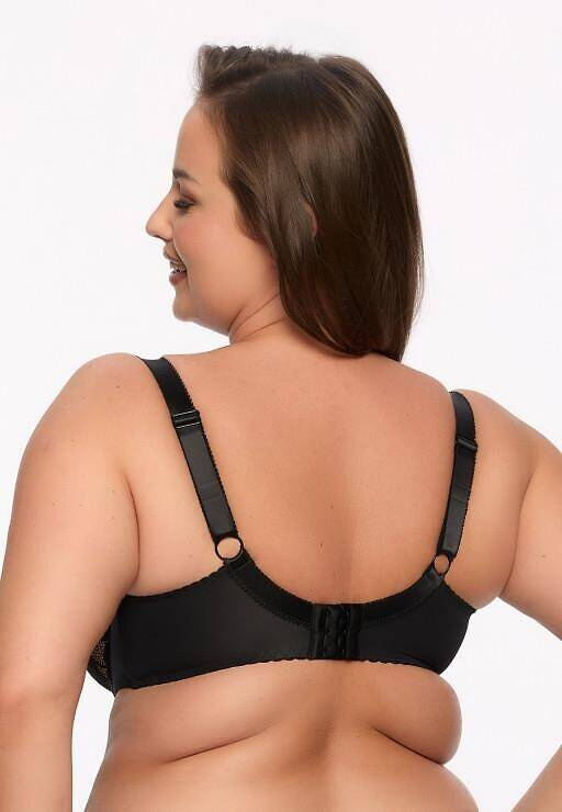 BSM 1134 Keto Polovyztužená maxi podprsenka Gaia- černá