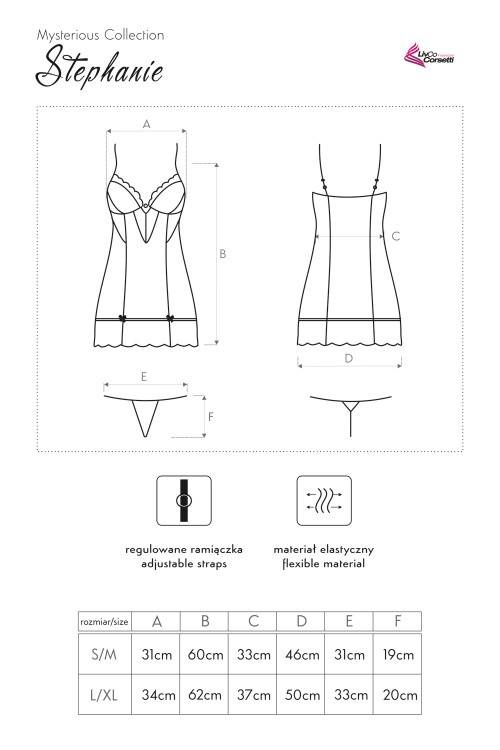 Stephanie LC 90227 Set, košilka a tanga LivCo Corsetti Fashion