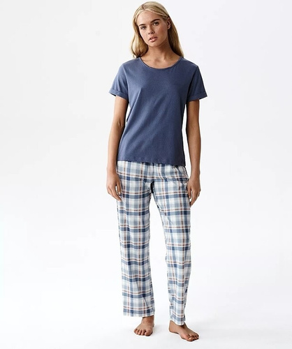 Dámské pyžamo Atlantic NLP-513 modal a bavlna krátký rukáv s kapsami