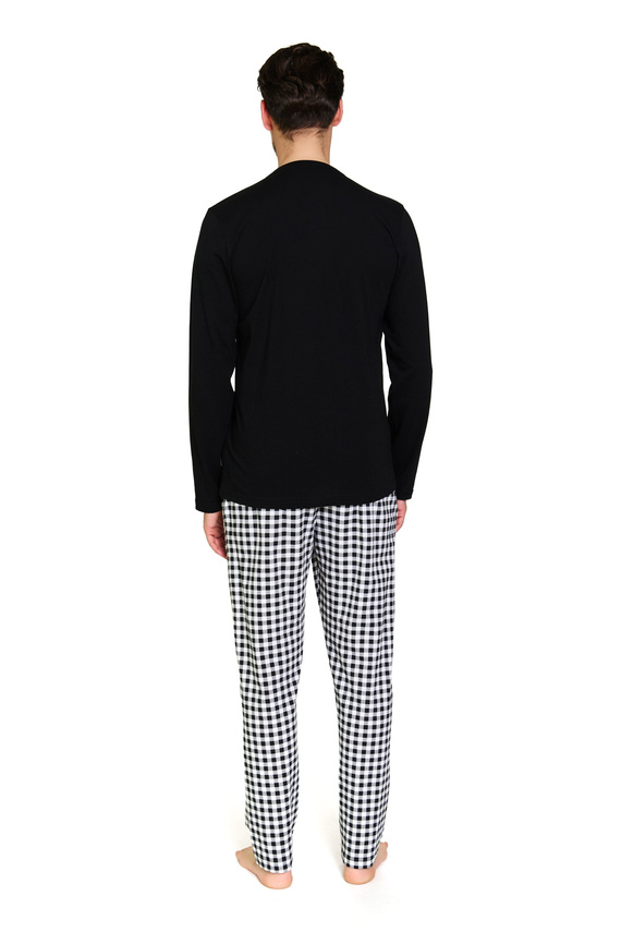 7369 Doctor Nap Pánské bavlněné pyžamo - klasický střih a přirozené pohodlí pro každou noční akci