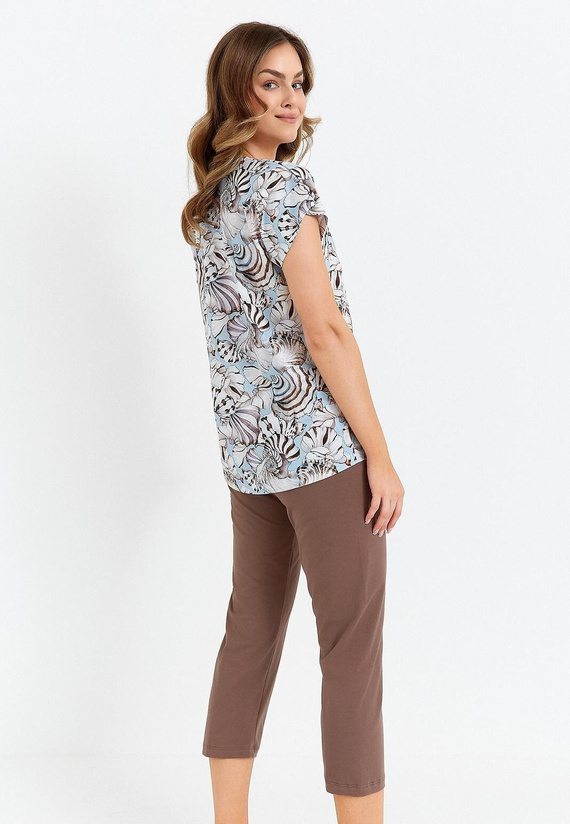 483 Cana dámské pyžamo - čokoládově modré