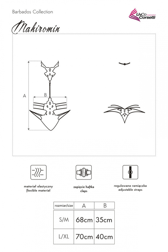 Mahiromin Červená LC 90574 Dámské tělo LivCo Corsetti Fashion black