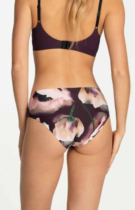 Dámský spodní díl Velvet Bloom Simple Classic od Julimexu - květinový potisk, bezešvý