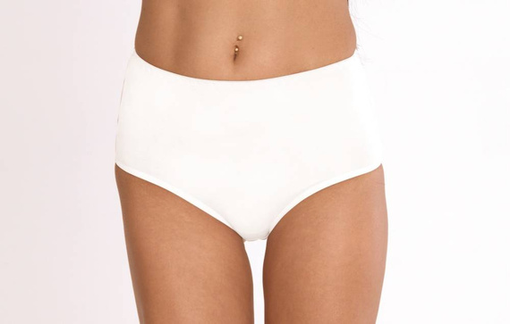 018 Sara Kalhotky s vysokým pasem De lafense - bílé