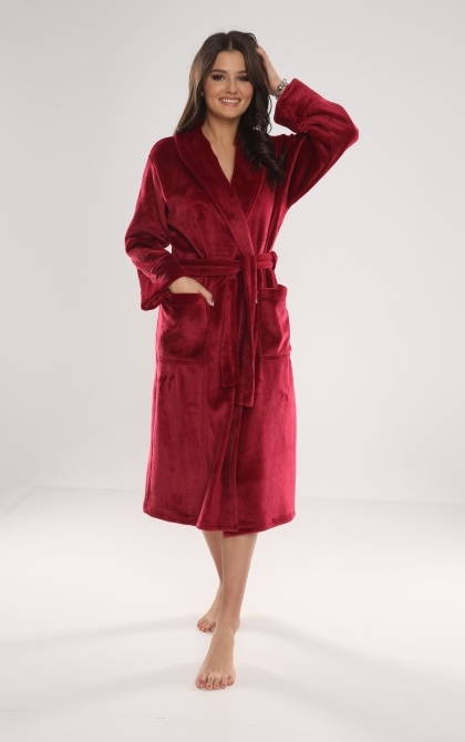 628 Abigail Dlouhý dámský župan Forex - bordó