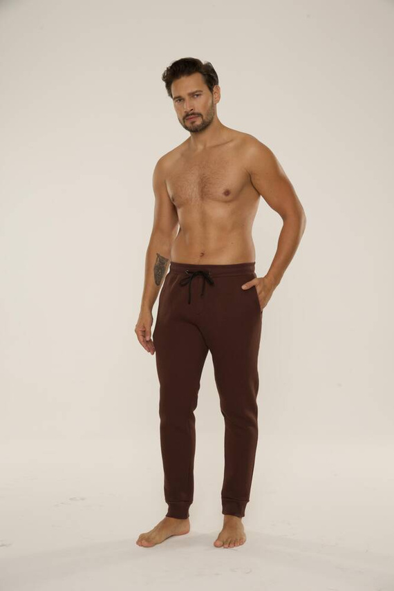 813 Indigo Pánská tepláková souprava De Lafense - čokoládová