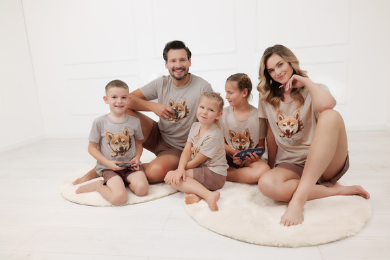 Pánské pyžamo Shiba Italian Fashion 100% bavlna šortky krátký rukáv