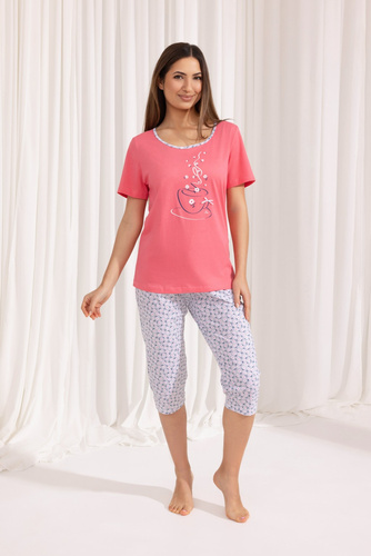 685 Dámské pyžamo Regina - korálová barva
