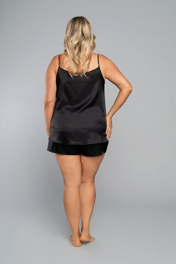 Touch Dámské pyžamo slim fit, krátké šortky Italian Fashion - černé