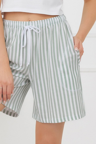 Dámské šortky Faro Italian Fashion 100% bavlna proužky kapsy