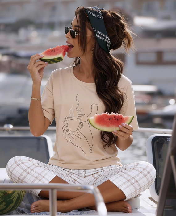 Dámské pyžamo Cornette 775/340 Morning 100% bavlna 7/8