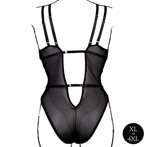 Body AMR006 Amour Le Désir krajkové body plus size XL-4XL černé