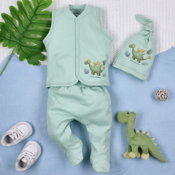 ABN-5575 Vesta Dino Explorer Nini - organická bavlna, pohodlné zapínání