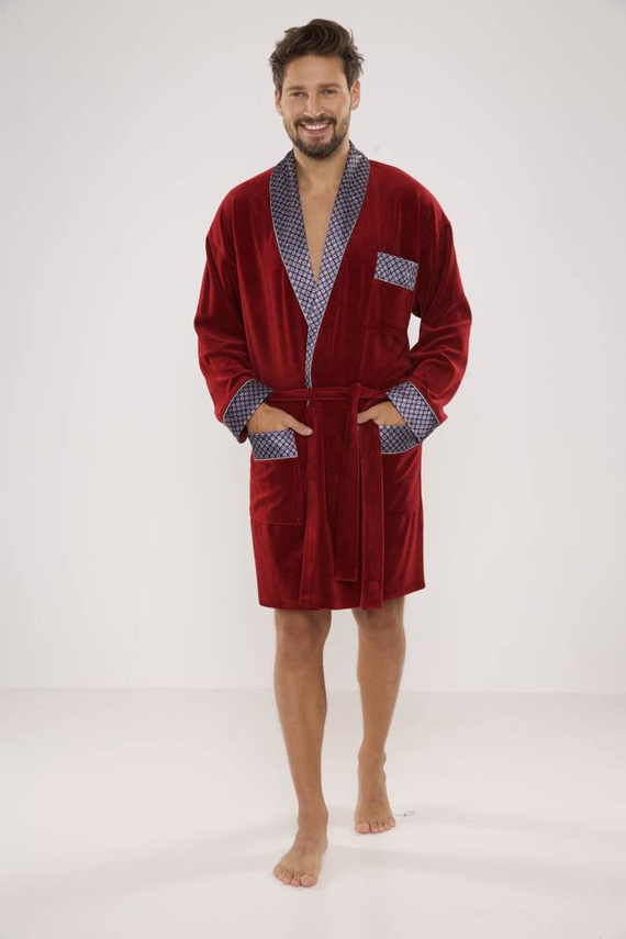 772 Bonjour pánský forexový župan - bordó