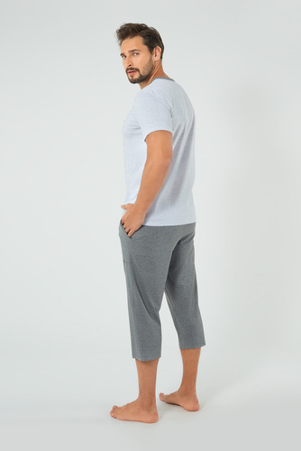 Junak Pánské kalhoty s krátkým rukávem a 3/4 nohavicemi Italian Fashion - j.mélange/r.melange