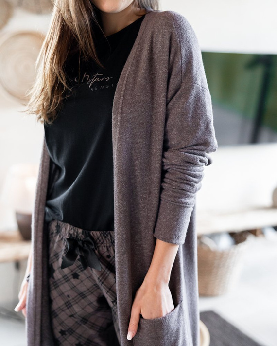 Sensis Reach For The Stars Dámské pyžamo - černohnědé