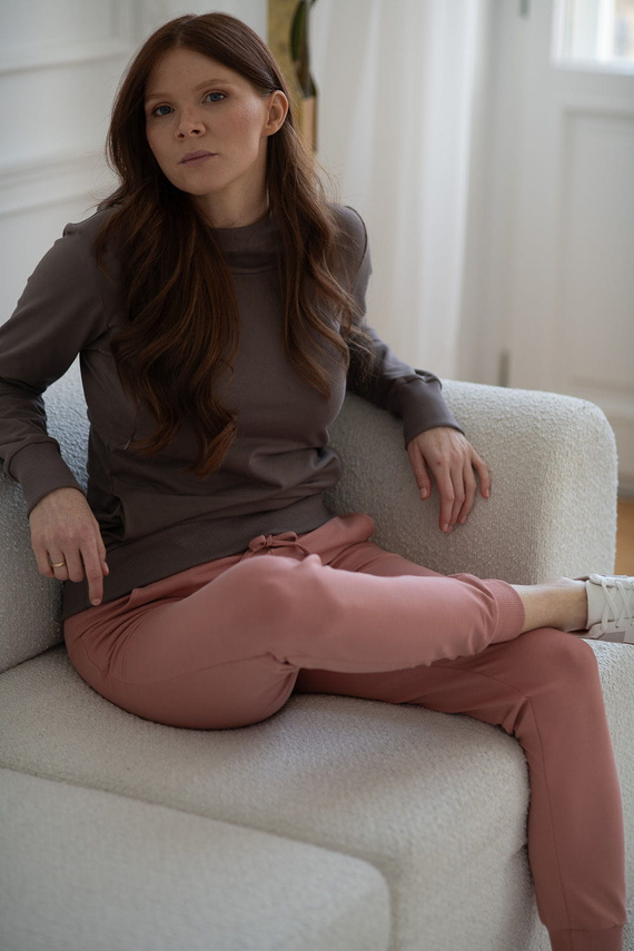 Spodnie dresowe ciążowe Milk&Love herbal rose