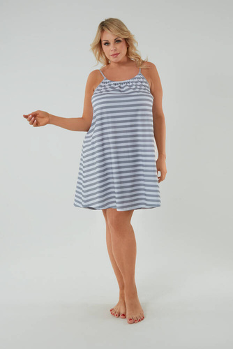 Noční košile Bari, úzká ramínka Italská móda - potisk