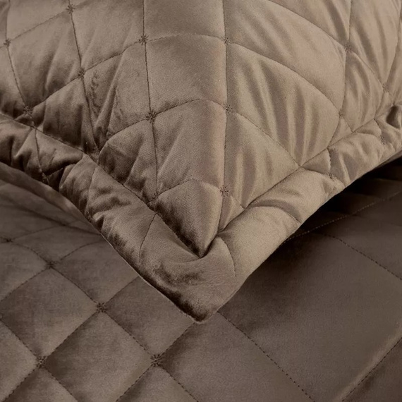 Ria 6 Velurový dekorativní přehoz Eurofirany hnědý