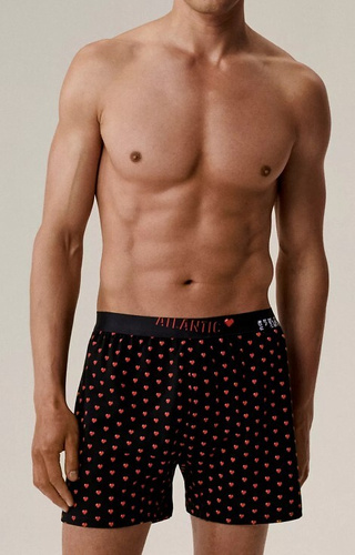 2GMB-011 Pánské boxerky Atlantic - bavlna, potisk srdce, 2 balení