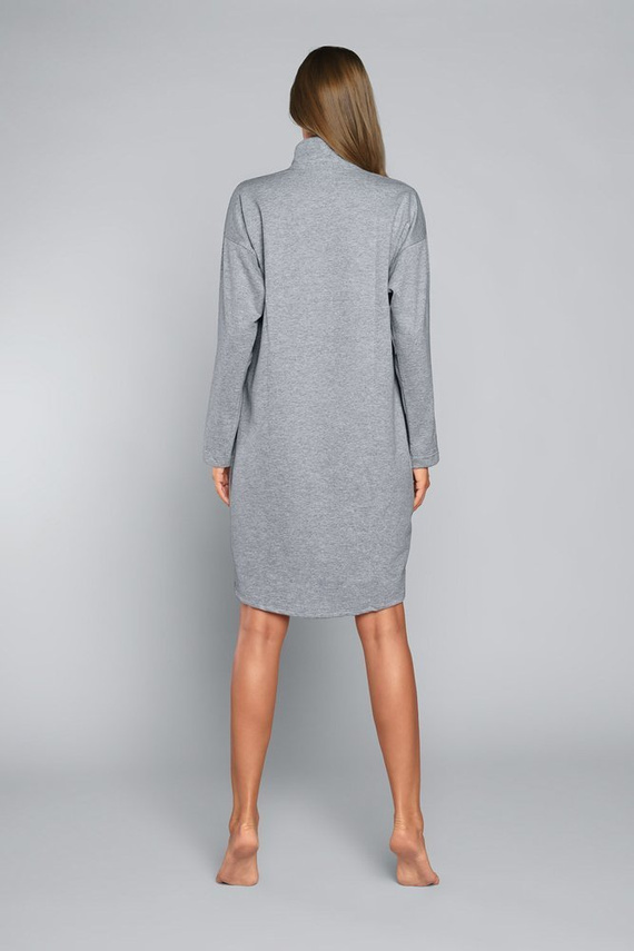 Grafi Dámský župan na zip Italian Fashion- melange