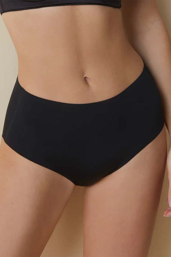 503 Dámské maxi kalhotky Braga Selene černé - vysoký střih, bezešvé, tvarující