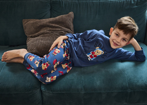 593/178 966/178 Chlapecké pyžamo Cornette Boxer | Bavlna, potisk, vzorované kalhoty, žebrované manžety