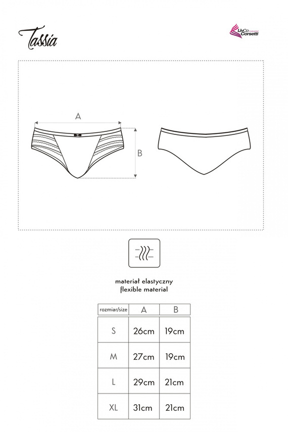 Tassia LC 6053 Dámské kalhotky LivCo Corsetti Fashion white