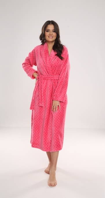 548 Melanie Dámský dlouhý župan Forex - malinový