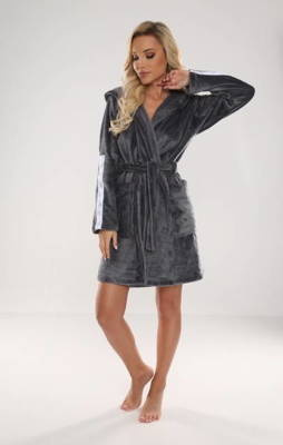 626 Abigail Dámský krátký župan Forex - tmavě šedý