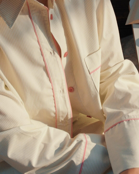 Dámské pyžamo Sensis Raven limetkové – bavlněná košile a dlouhé kalhoty